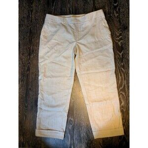 CLUB MONACO Womens Beige Wool Blend Copped Straight leg Pants Size 4 Office N45